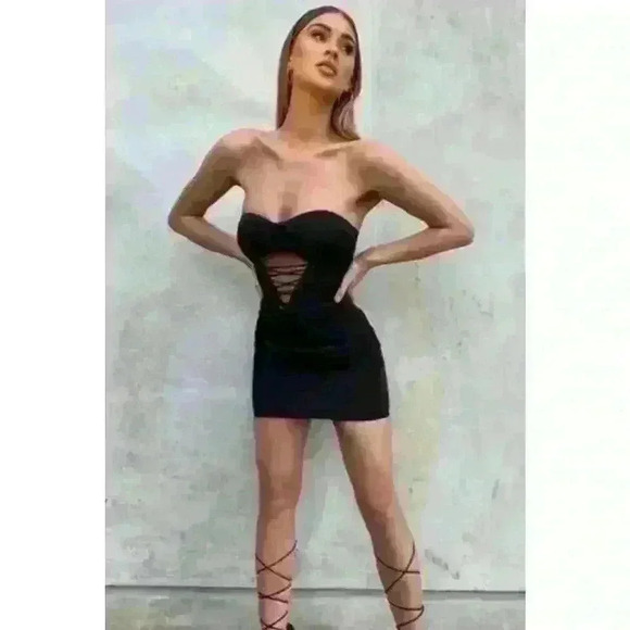 I. AM. GIA SUBRA CORSET DRESS BLACK SIZE SMALL - Picture 1 of 7